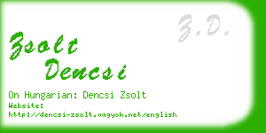 zsolt dencsi business card